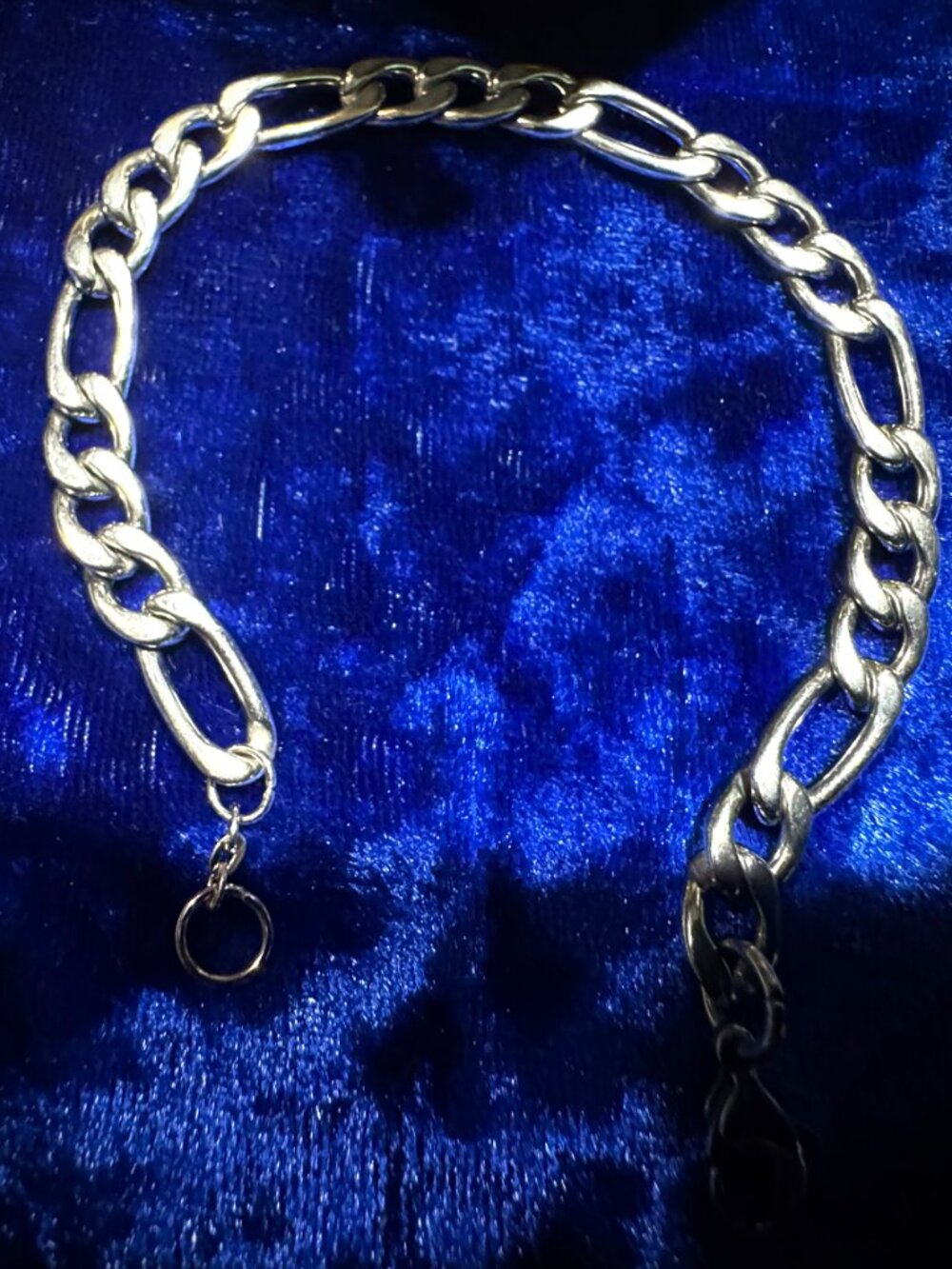 Figaro Bracelet 6.5 Mm Silver Plated Various Lengths Men & Women  Men and Women
